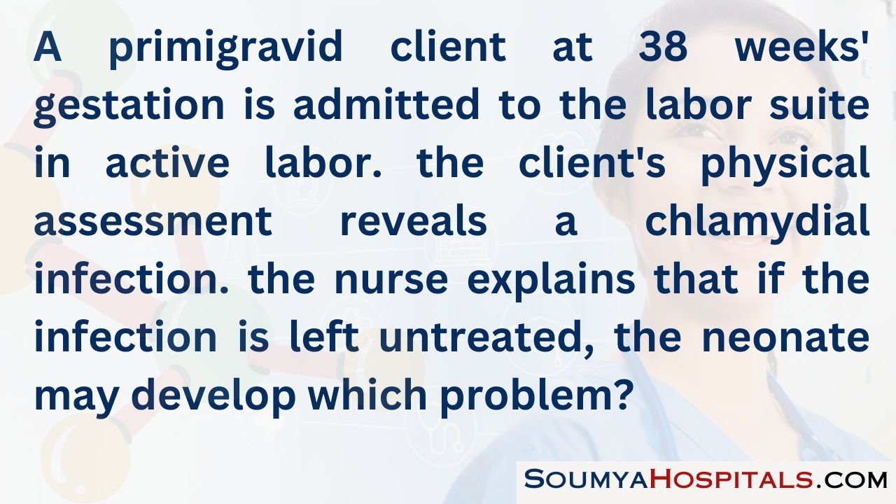 A primigravid client at 38 weeks' gestation is admitted to the labor suite in active labor