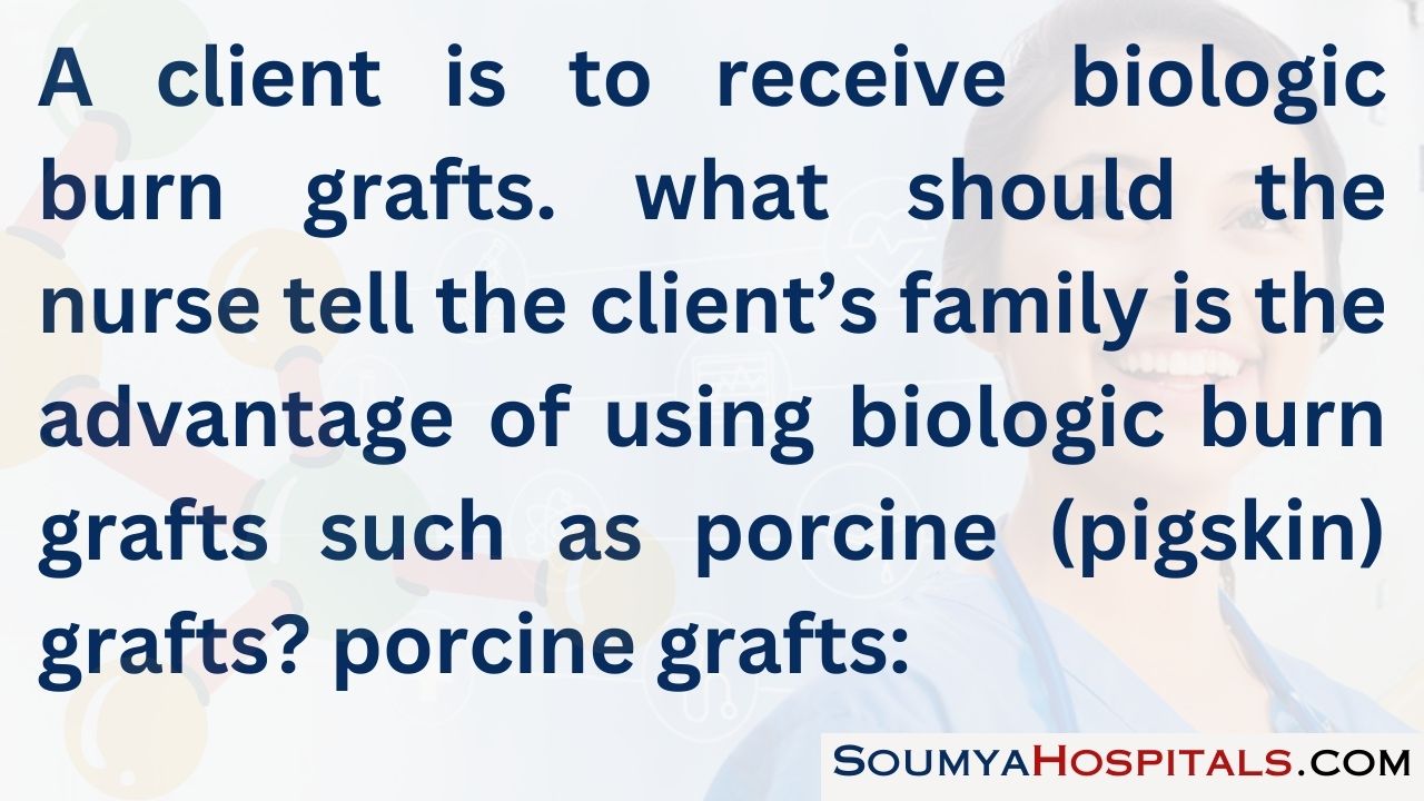 A client is to receive biologic burn grafts. what should the nurse tell the client’s family is the advantage of using biologic burn grafts such as porcine (pigskin) grafts