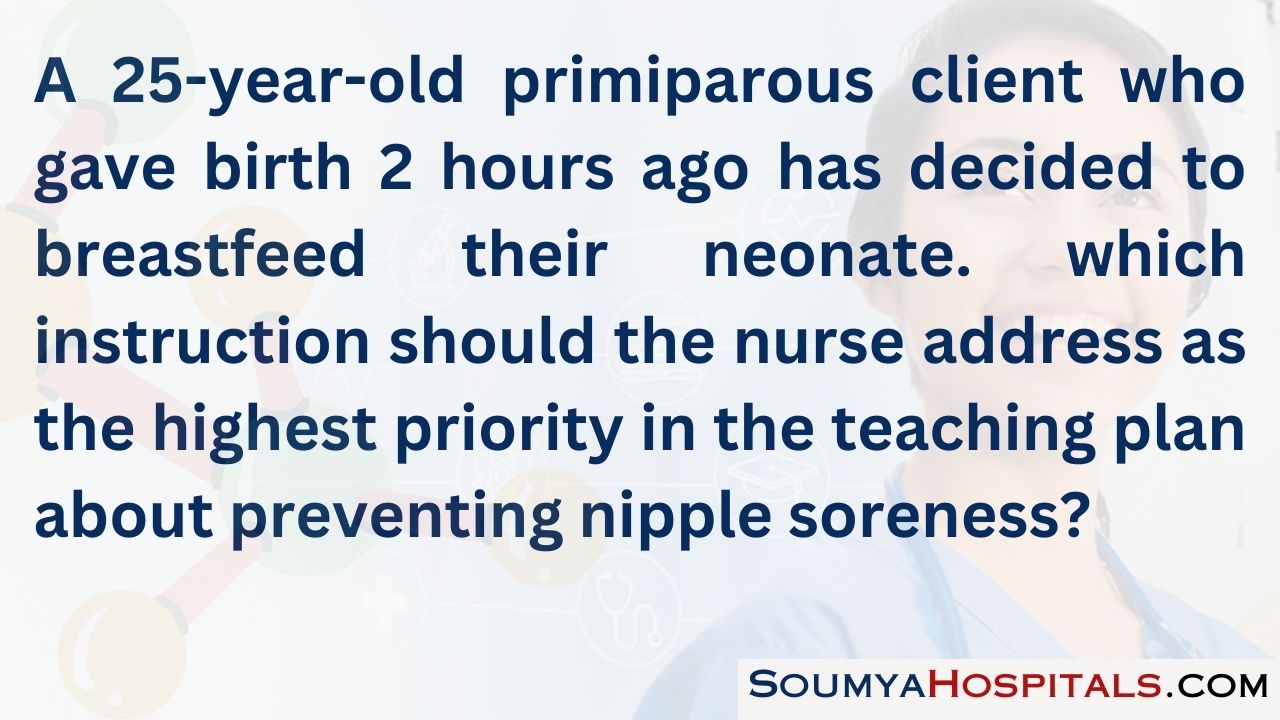 A 25-year-old primiparous client who gave birth 2 hours ago has decided to breastfeed their neonate