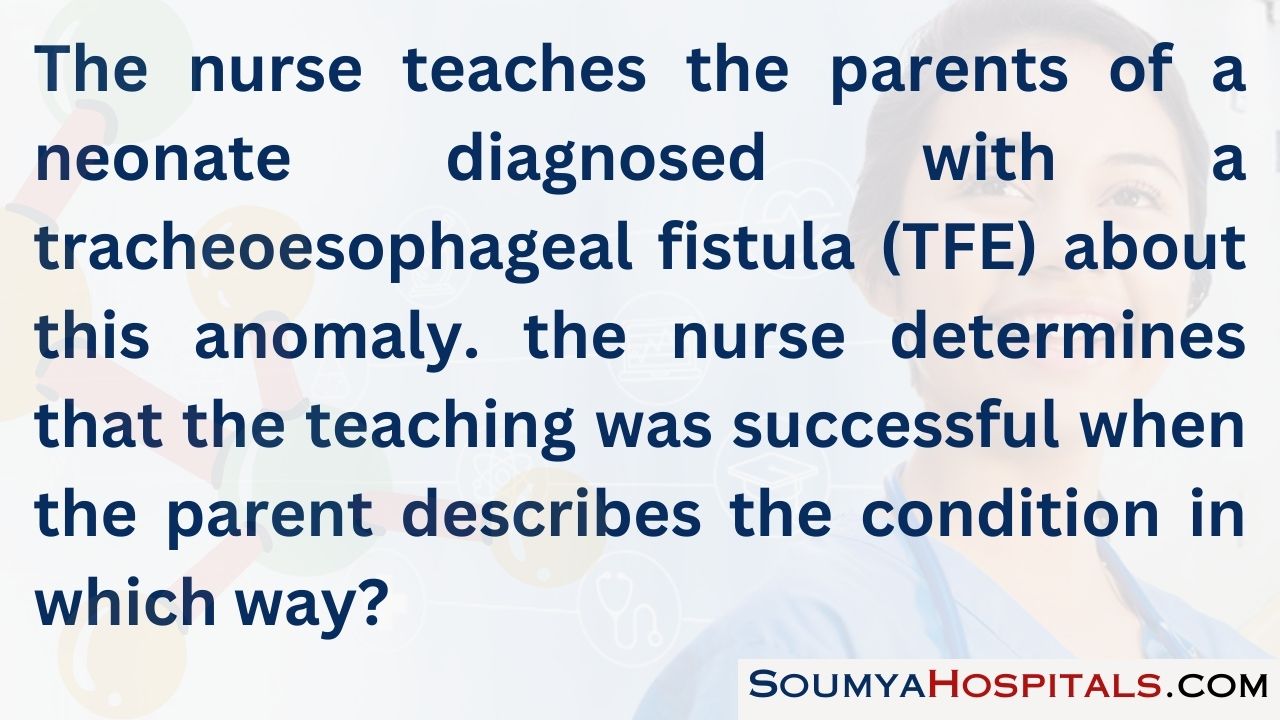 The nurse teaches the parents of a neonate diagnosed with a tracheoesophageal fistula (tef) about this anomaly