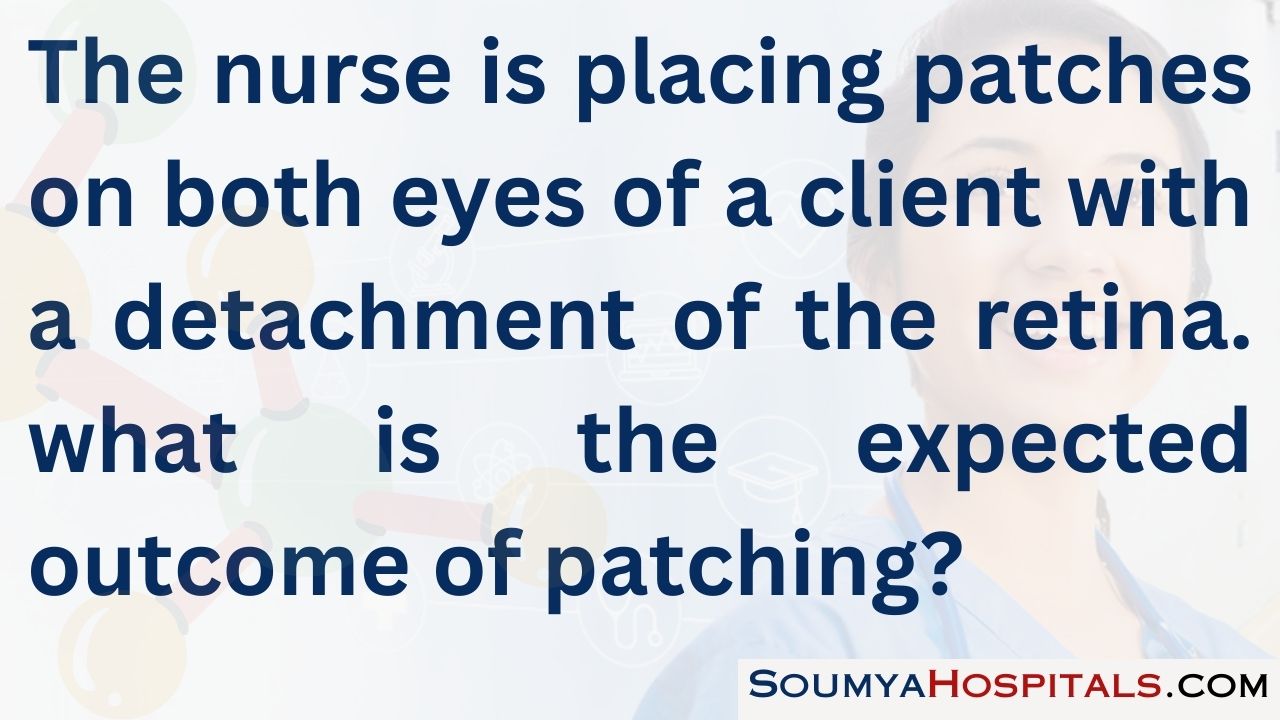 The nurse is placing patches on both eyes of a client with a detachment of the retina. what is the expected outcome of patching?