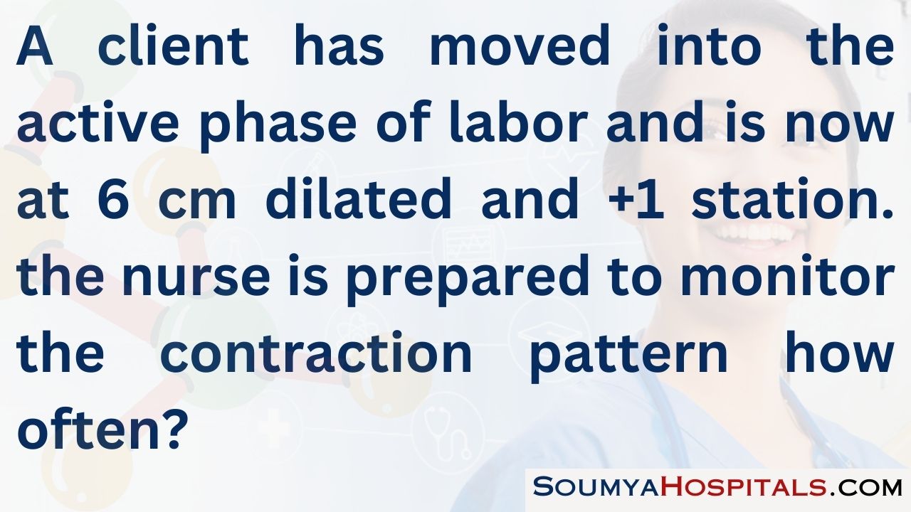 A client has moved into the active phase of labor and is now at 6 cm dilated and +1 station