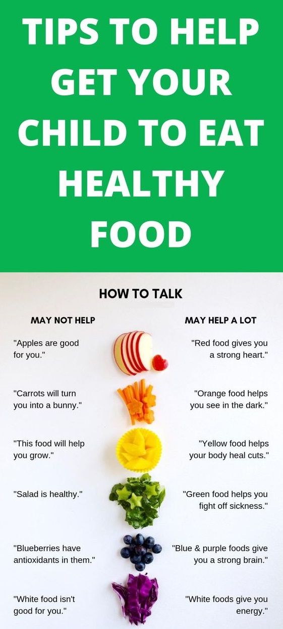 Tips to help your child to eat healthy food