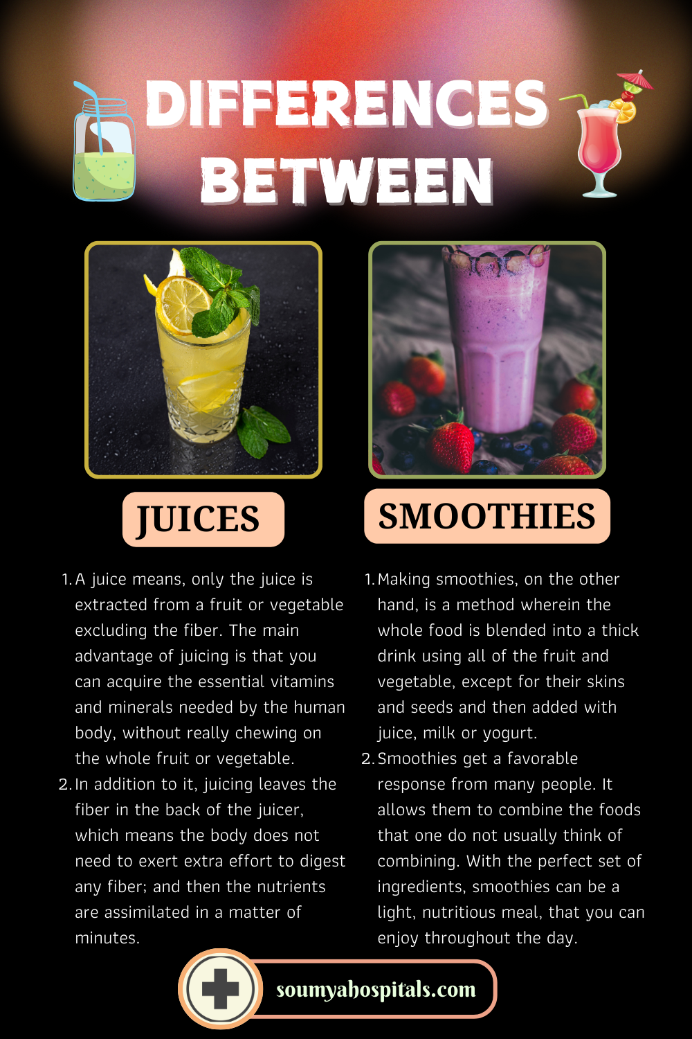 Difference Between Juices And Smoothies