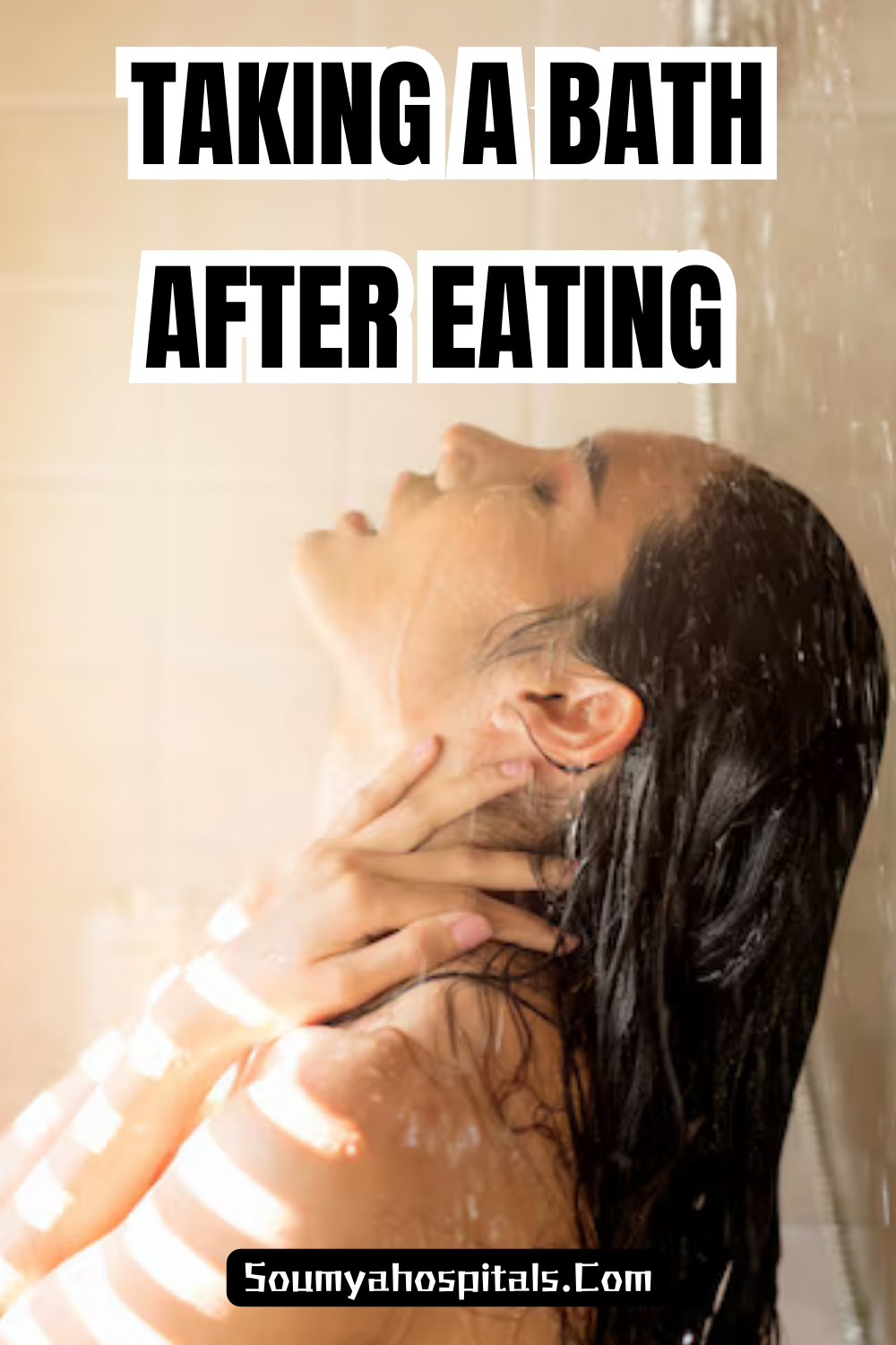 Taking a bath after eating